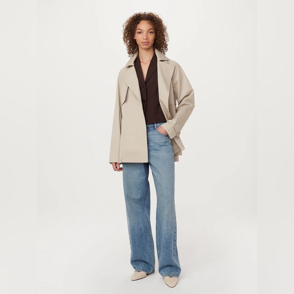 Frank and Oak Beige Trench Jacket Size Large